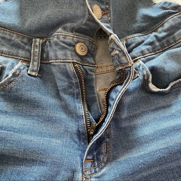 AEROPOSTAL Skinny Destroyed Denim Overalls Jeans 6 - Picture 8 of 13